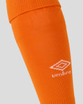 Orange Rangers Fourth Sock close-up with white Umbro diamond logo and branding