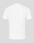 Back view of white Varsity Stadium Gate Tee showing plain fabric with no visible print.