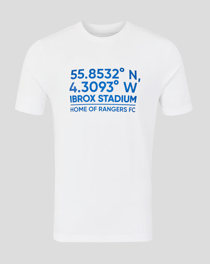 Back view of white unisex coordinates T-shirt showing plain fabric and short sleeves