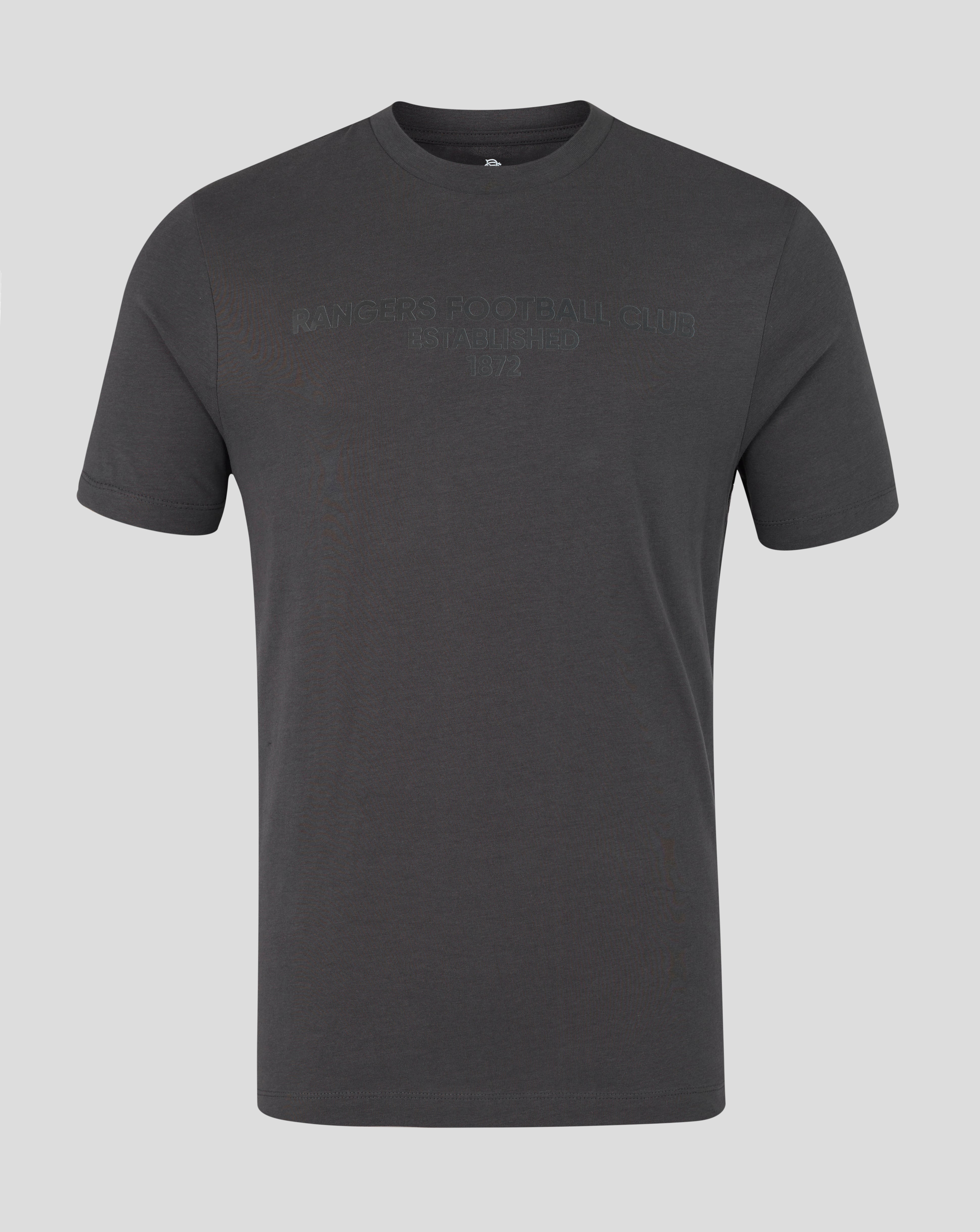 ADULTS 25/26 VARSITY TONAL TYPOGRAPHY TEE - CHARCOAL
