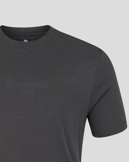 ADULTS 25/26 VARSITY TONAL TYPOGRAPHY TEE - CHARCOAL