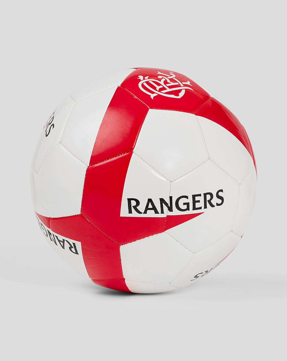 RANGERS FOOTBALL - WHITE/RED - SIZE 5