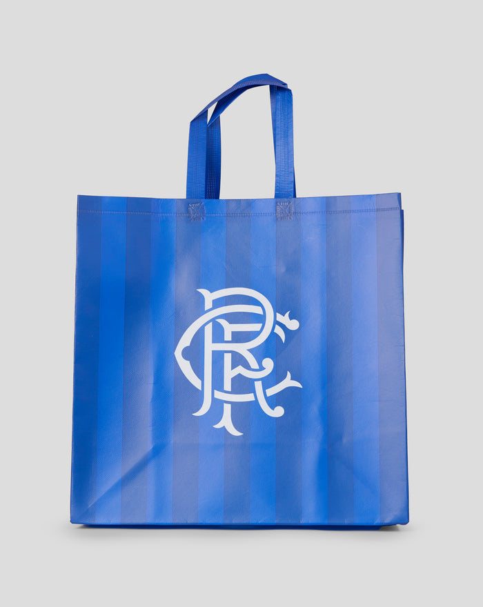 Blue Rangers tote bag with sturdy double handles and a white crest logo.