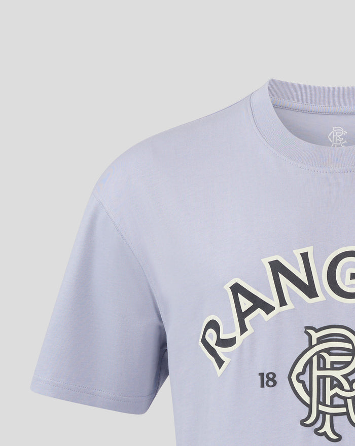Blue Rangers T shirt with bold front graphic and crest on the chest