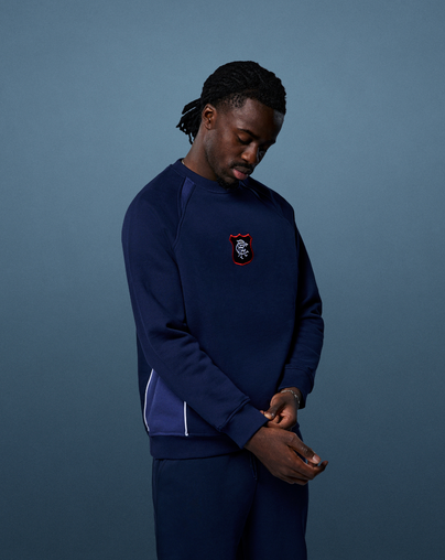 ADULTS RANGERS X ART OF PANELLED SWEATSHIRT - NAVY