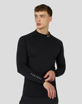 Men's Golf Long Sleeve Mock Neck Base Layer - Black