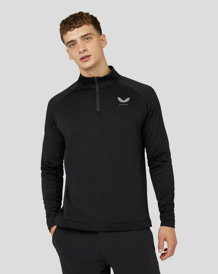 Men’s Golf Long Sleeve Soft Shell Tech Half Zip Top - Black