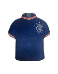 Blue cushion featuring Rangers FC crest and striped collar detail.